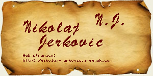 Nikolaj Jerković vizit kartica